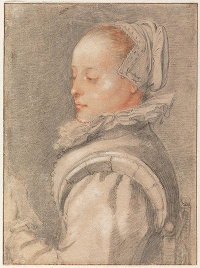 Portrét mladé ženy od Hendrick Goltzius