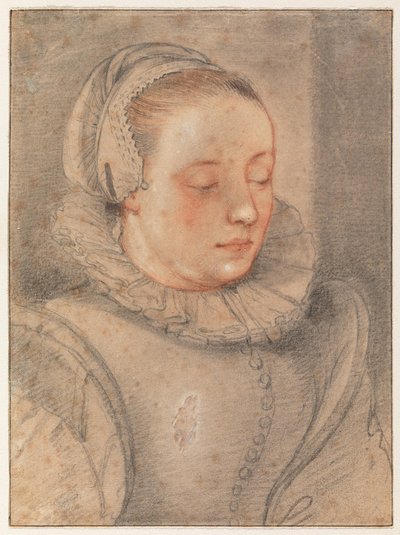 Portrét mladé ženy od Hendrick Goltzius