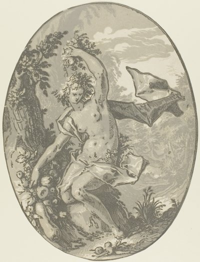 Proserpina, deska 5 z Demogorgonu a božstev od Hendrick Goltzius