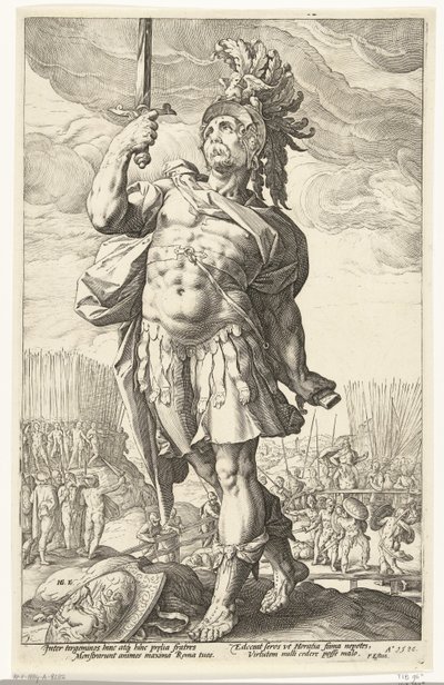 Publius Horace De Romeinse holden (název série) od Hendrick Goltzius