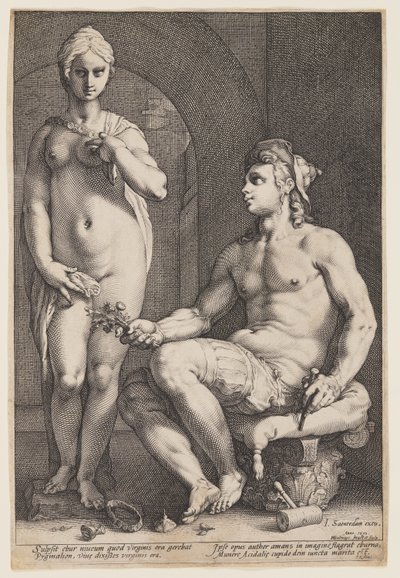 Pygmalion a Galatea od Hendrick Goltzius