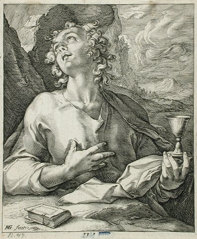 Svatý Jan Evangelista od Hendrick Goltzius