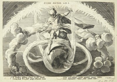 Stvoření čtyř živlů od Hendrick Goltzius