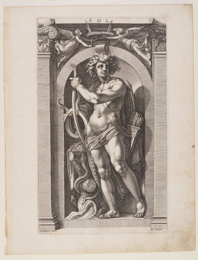 Sol, z knihy Osm pohanských bohů od Hendrick Goltzius