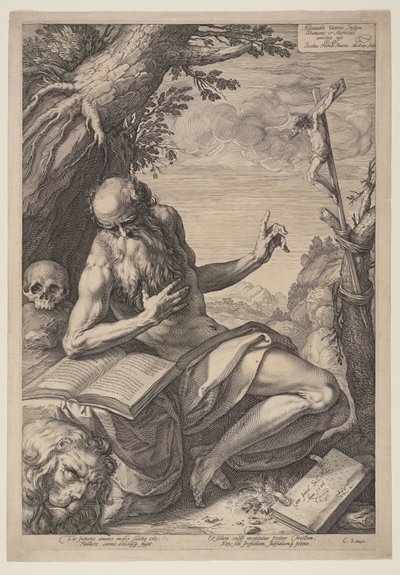 Svatý Jeroným od Hendrick Goltzius
