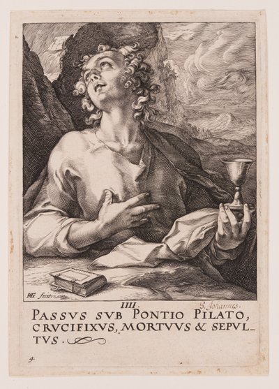 Svatý Jan, od Krista, apoštolů a svatého Pavla s vyznáním víry od Hendrick Goltzius
