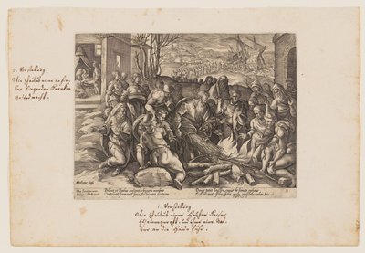 Svatý Pavel uštknutý zmijí, ze Skutků apoštolů (Acta Apostolorum) od Hendrick Goltzius