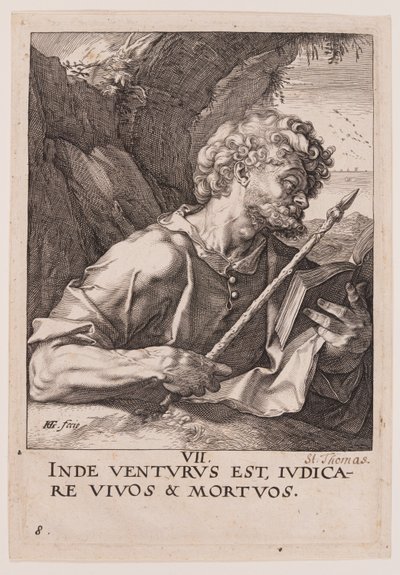 Svatý Tomáš, od Krista, apoštolů a svatého Pavla s vyznáním víry od Hendrick Goltzius