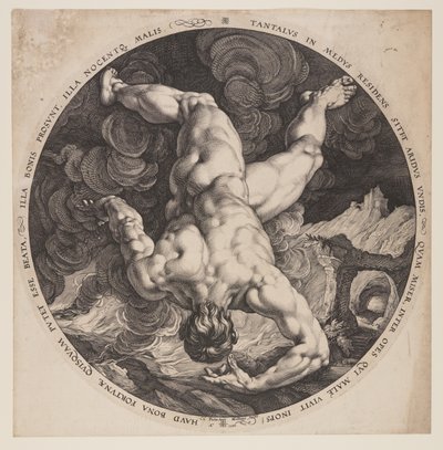 Tantalos, z knihy Čtyři potupníci od Hendrick Goltzius