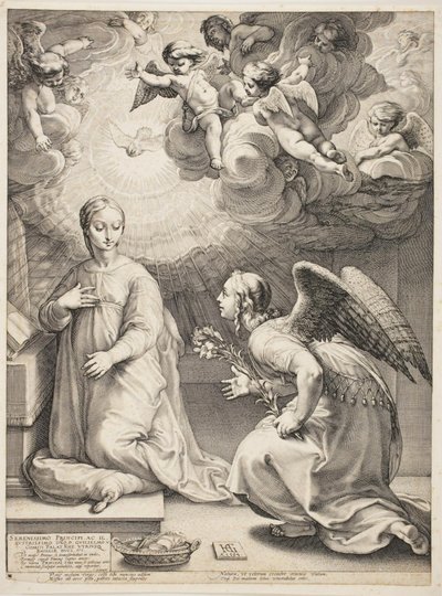 Zvěstování od Hendrick Goltzius