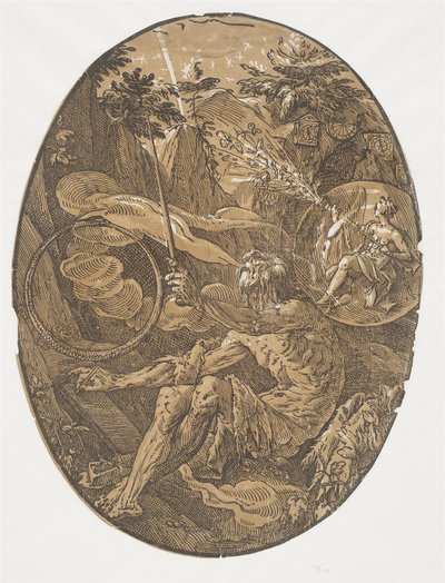 Jeskyně věčnosti (Kouzelník) od Hendrick Goltzius