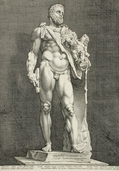 Císař Commodus jako Herkules od Hendrick Goltzius
