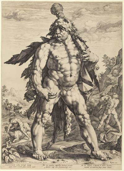 Velký Herkules neboli „Knollenman“ od Hendrick Goltzius