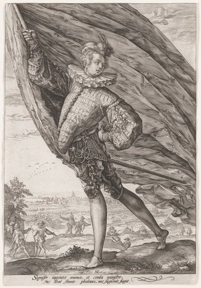Velký praporečník od Hendrick Goltzius