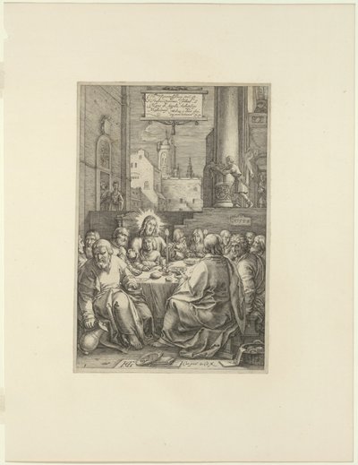 Poslední večeře, první deska z Umučení Krista od Hendrick Goltzius
