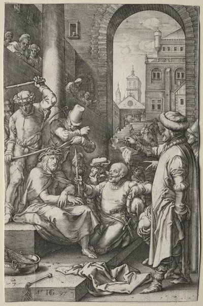 Vášeň: Korunování trním od Hendrick Goltzius