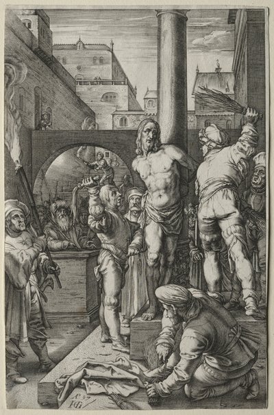 Vášeň: Bičování od Hendrick Goltzius