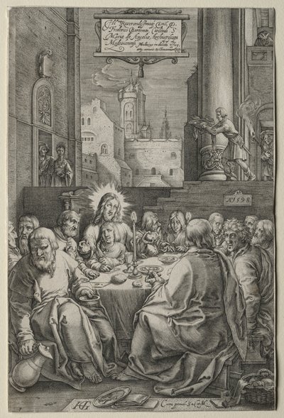 Vášeň: Poslední večeře od Hendrick Goltzius