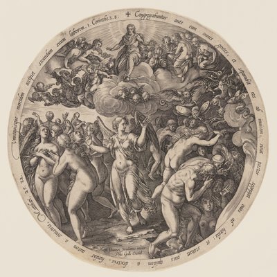 Oddělení požehnaných a zatracených od Hendrick Goltzius