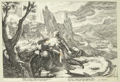 To se bojí lva od Hendrick Goltzius