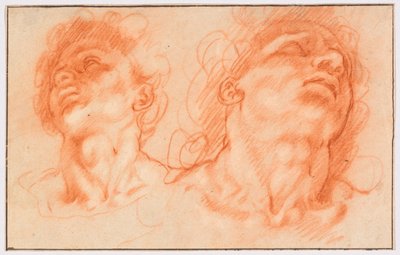 Dvě mužské hlavy po antice, synové Laocoöna od Hendrick Goltzius