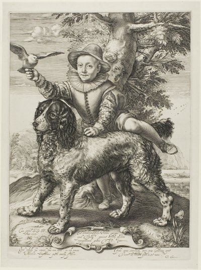 Vries, Frederik de (zemřel 1613), syn malíře Dircka de Vriese, Goltziův žák, s Goltziovým psem od Hendrick Goltzius