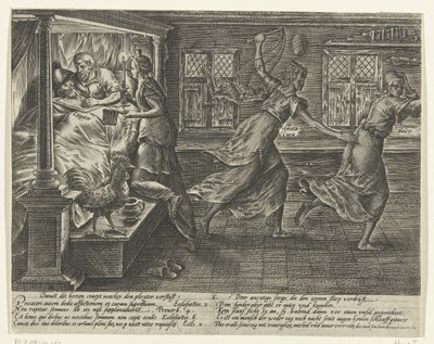 Kdo vede soudní spory, má bezesné noci Zneužití soudního sporu (název série) od Hendrick Goltzius