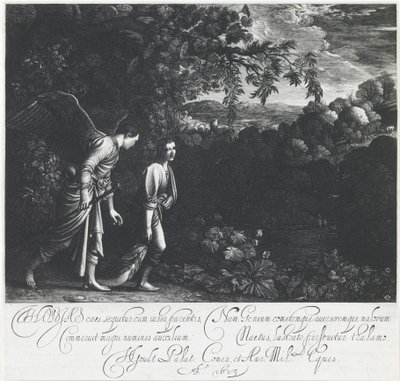 Tobiáš s andělem od Hendrick Goudt