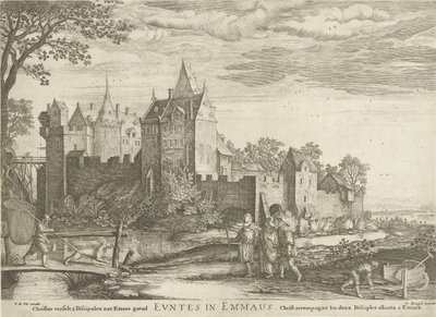 Emmaüsgangerové Going to Emmaus (název na objektu) od Hendrick Hondius (I)