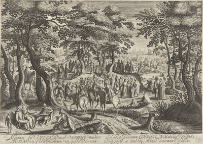 Jan Křtitel káže zástupu od Hendrick Hondius (I)