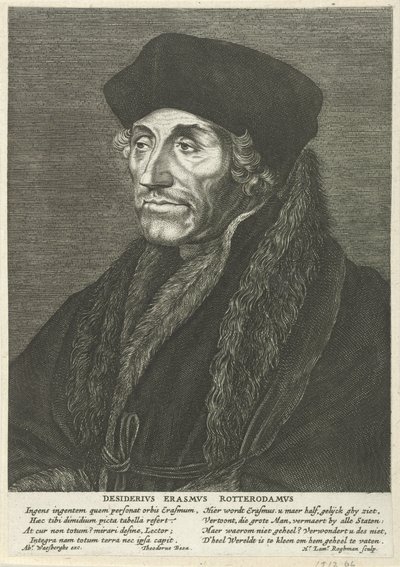 Portrét Aberfortha Erasma od Hendrick Lambertsz. Roghman