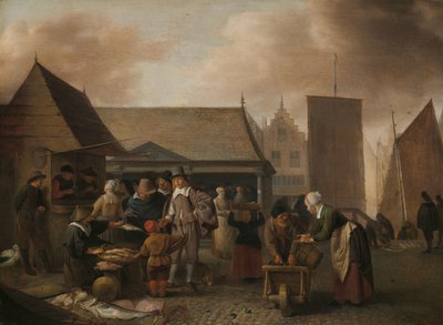 Rybí trh od Hendrick Martensz. Sorgh