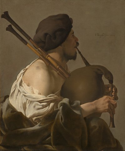 Hráč na dudy od Hendrick ter Brugghen