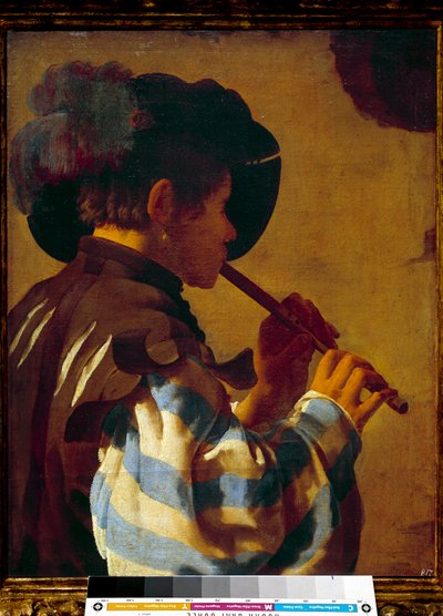 Patre hraje na flétnu. Obraz Hendrika Ter Brugghena (1588-1629) Ec Hol. od Hendrick ter Brugghen