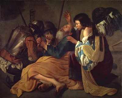 Osvobození svatého Petra od Hendrick Terbrugghen follower of