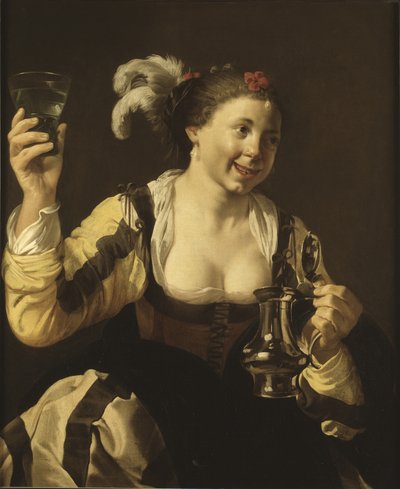 Dívka drží sklenici, c.1620 od Hendrick ter Brugghen