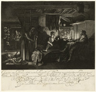 Jupiter a Merkur v domě Filemona a Baucis od Hendrick von Goudt