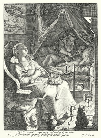 Noc (rytina) od Hendrik (after) Goltzius