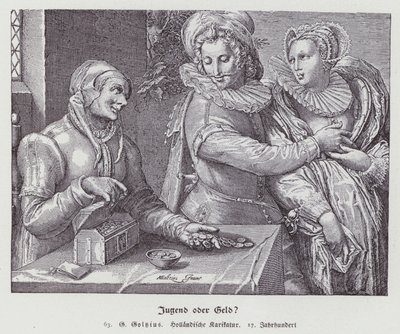 Nerovná láska od Hendrik (after) Goltzius