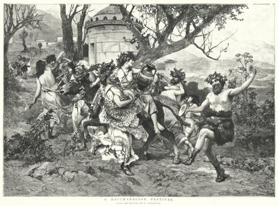 Bachlanský festival (Litho) od Hendrik (after) Siemiradzki