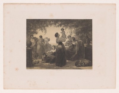 Italky u stolu od Hendrik Adriaan Christiaan Dekker