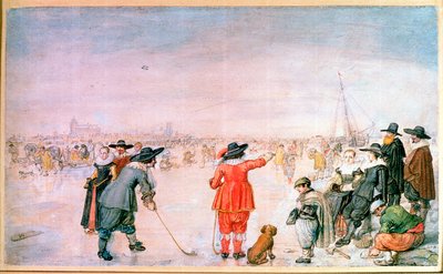Golf on the Ice na řece Ijssel poblíž Kampenu od Hendrik Avercamp