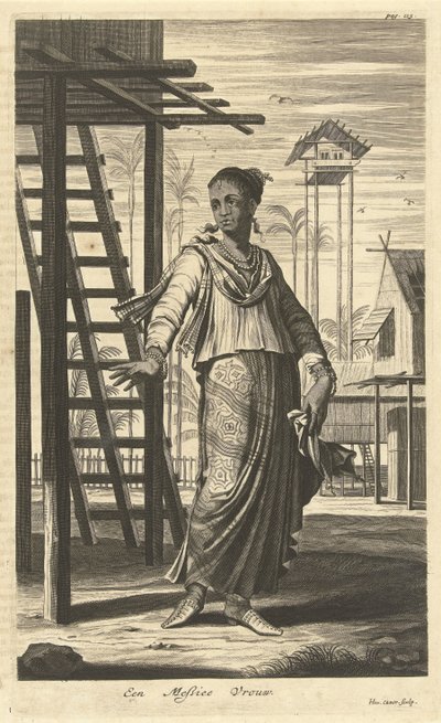 Portrét ženy smíšeného etnika Mastice žena (titul na předmětu) od Hendrik Causé