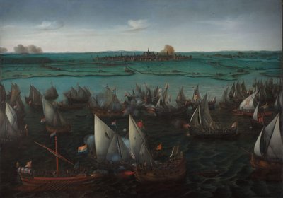 Bitva mezi holandskými a španělskými loděmi na Haarlemmermeer Bitva mezi nizozemskými a španělskými loděmi na Haarlemmermeer, 26. května 1573 od Hendrick Cornelisz. Vroom