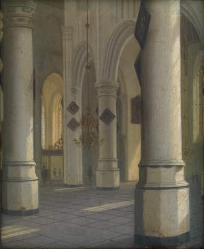 Interiér kostela, asi 1655 (olej na desce) od Hendrik Cornelisz. van Vliet