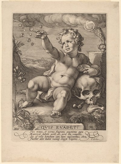 Alegorie pomíjivosti ("Homo Bulla") od Hendrik Goltzius