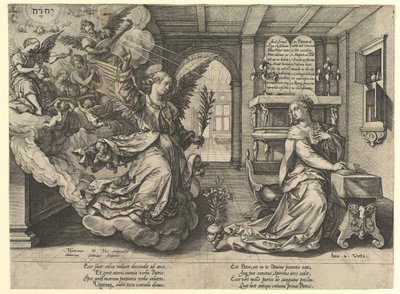 Zvěstování, 1594. od Hendrik Goltzius