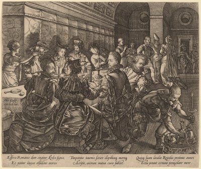 Banket v domě Tarquinius Collatinus od Hendrik Goltzius