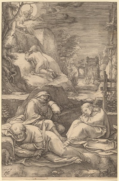 Kristus na hoře Olivetské od Hendrik Goltzius