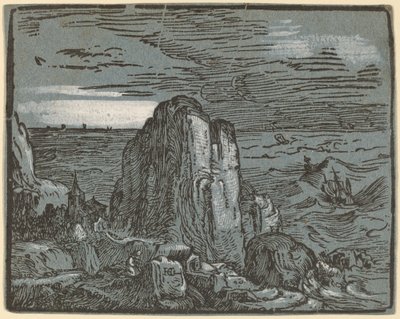 Útes na pobřeží od Hendrik Goltzius